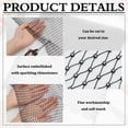 thumbnail image 4 of Polyester Elastic Rhinestone Fishnet Fabric Shiny Mesh Fabric for Garment Accessory Black 3mm 2yards/pc DIY, 4 of 6