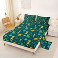 thumbnail image 2 of Erosebridal Green Yellow Dinosaur Bed Sheets,Multicolor Dino Lovely Cute Animals King Sheets For Boys Kids 4-Piece, 2 of 6