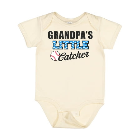 

Inktastic Baseball Grandpas Little Catcher Gift Baby Boy Bodysuit