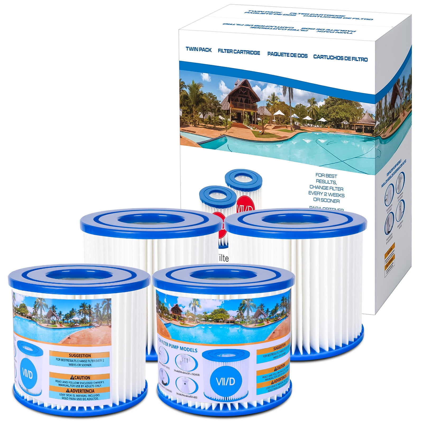Type D Pool Filter Cartridge for Above Ground Pools, Size D Pool Filter
