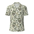 thumbnail image 2 of Daiia Skull with Cash Pattern Men’s Polo Shirts,Solid Deck Shirt,Classic Fit, Breathable Cotton Polo for Casual and Sport Wear-4X-Large, 2 of 7