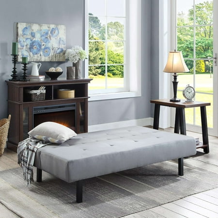 Mainstays 68? 3-Position Tufted Futon, Gray - Walmart.com - Walmart.com