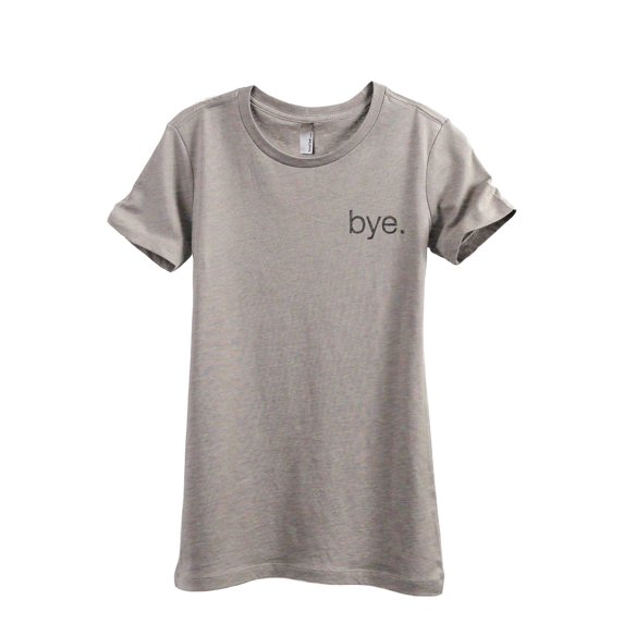 Thread Tank Bye. Women's Fashion Relaxed Crewneck T-Shirt Tee Heather Tan Large
