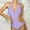 Purple Swimsuit Women, variant on Women's Trendy Monokini Solid Color Swimwear Swimsuit for Women Summer Beach Outfit Bathing Suits Cutout One-Piece Tummy Control Bikini Black M