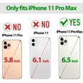 thumbnail image 2 of Genuine Leather iPhone 11 Pro Max Wallet Case with RFID ing Slots, Auto Sleep Wake TPU Shockproof, 2 of 5