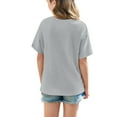 thumbnail image 4 of Gamivast Girls Short Sleeve T Shirts 2025 Summer Trendy Shirts Casual Crewneck Loose Fit Basic Tee Shirts Vacation Travel Beach Shirts Gray 6-8 Camiseta De Para Niños, 4 of 7