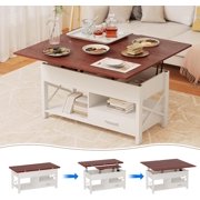 Lift Top Coffee Table,4 in 1 Coffee Tables with Storage Cabinet for Living Room, Coffee Table with Lifting Top with Wooden Lift Tabletop, Convertible Coffee Table for Living Room,Home Office,Espresso