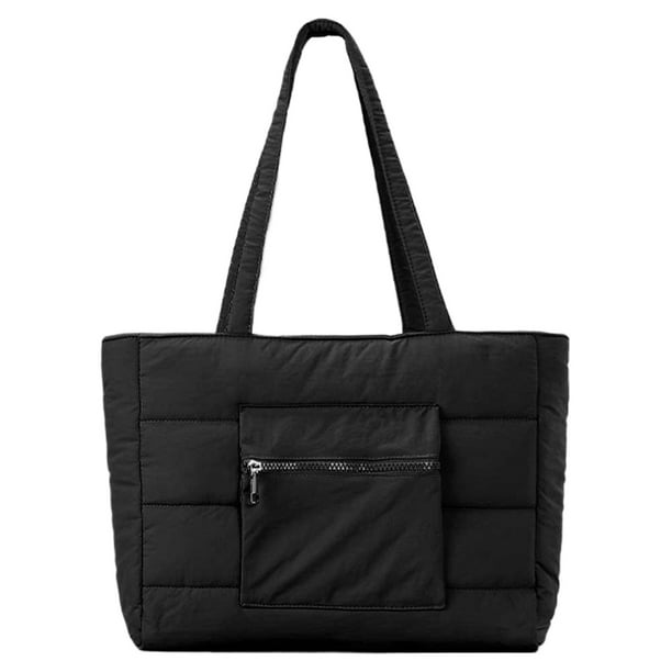 Bolso Hombro Puffer Tote Bag Acolchado Ligero Con para Mujer