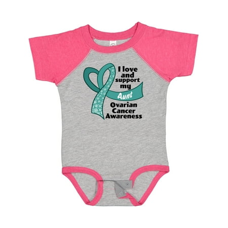 

Inktastic Ovarian Cancer Awareness I Love and Support My Aunt Boys or Girls Baby Bodysuit