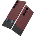 thumbnail image 2 of Compatible with Samsung Galaxy S24 Plus Case 2 in 1 Upper and Lower Splicing Case Color Contrast Design Protective Case Women Men Soft PC Anti-Fingerprint Splicing Phone Cover, Red, 2 of 8