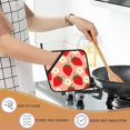 thumbnail image 4 of SKQIT Strawberry Groovy Floral Print Pot Holders Set of 2, Kitchen Heat Resistant Potholder for Microwave Cooking Baking Oven End Dishes and BBQ, 4 of 7