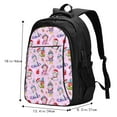 thumbnail image 4 of Hirioo Christmas Unicorns for Travel Laptop Backpack with USB Charging Port for Men and Women, 4 of 7