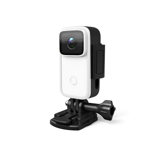 Videocámara SJCAM C200 4K Mini cámara de acción WiFi con pantalla IPS de 1.28 pulgadas Cuerpo de 5M Impermeable Antivibración de 6 ejes Admite reconocimiento facial Visión nocturna Batería recargable SJCAM Videocámara