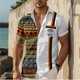 thumbnail image 1 of Camiseta de hombre, camisa de manga corta con botones, camisa informal a cuadros a rayas, camiseta hawaiana suave y cómoda, tops de calle para exteriores, 1 of 6