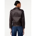 thumbnail image 4 of Scoop Women's Faux Leather Moto Jacket, 4 of 5