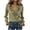 Army Green, variant on Women's Casual Lace Pleated V-Neck Blouse Short Sleeve Fashion Top Loose Comfy Shirt with Scarf, Pink M