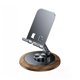 thumbnail image 1 of Soporte para Teléfono y Tablet con Base de Madera, Giratorio 360° y Ajustable, Multifuncional para Escritorio y Oficina, 1 of 7
