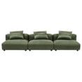 thumbnail image 6 of 3 pcs Modular Sofa, Green, Fabric, Living Room Lounge Cafe Lobby Hospitality Restaurant, Modern Contemporary, HB37448, 6 of 8