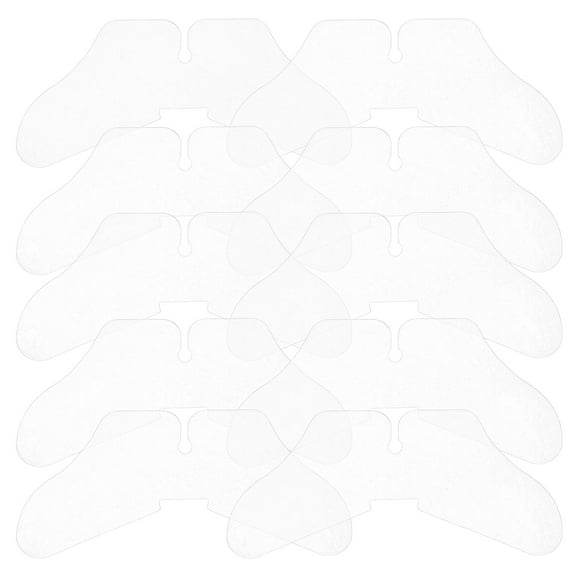 HINTRMENT 100Pcs Transparent Butterfly Shaped PVC Collar Stays Non Slip Enhanced Structure for Dress Shirts Daily Use