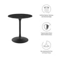 thumbnail image 4 of Modway Lippa Round 28" Mid-Century Modern Artificial Marble Dining Table in Black Black, 4 of 7