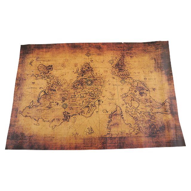 Póster de papel Retro de estilo Vintage grande, globo, mapa del Viejo Mundo, regalos, 71x51cm