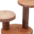 thumbnail image 5 of Soporte de madera para pasteles, plato rústico, soporte para cupcakes, mesa de pie alto, centro de mesa, postre 3 fichas de madera BLESIY Soporte de exhibición de postre, 5 of 5
