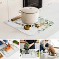 thumbnail image 4 of Dish Drying Mat for Kitchen Countertop, Sage Green Leaves Absorbent Microfiber Dish Mat Quick Dry Non Slip Draining Mat Kitchen Drying Pad for Dishes, Utensils 18x24 Inch Eucalyptus Leaves, 4 of 9