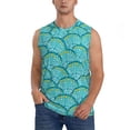 thumbnail image 6 of Daiia Beautiful Seashells Printed Men's Tank Tops,Casual Soft Sleeveless Gym Muscle Shirts Bodybuilding Tee-Small, 6 of 8