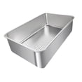 thumbnail image 4 of Caja de arena para gatos, inodoro para gatos, contenedor desmontable de lados altos, acero inoxidable resistente D, 4 of 8