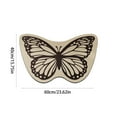thumbnail image 3 of Btomtd 15.74' x 23.62' Butterfly Bath Rug Diatom Floor Mat Kitchen Cover Secure Grip Bathroom Living Room Carpet Decor, Black, 3 of 6