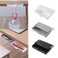 thumbnail image 2 of Hidden Under Desk Drawer Storage and Adhesive Plastic Organizer for Makeup, Jewelry, and Kitchen Essentials,Black, 2 of 9
