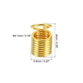 thumbnail image 2 of Unique Bargains Cord End Caps, 100Pcs 5.5x9mm Metal Spring Coil End Tips Crimp Terminators Caps Gold Tone, 2 of 5