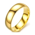 thumbnail image 2 of Anillo de acero de titanio popular Anillo liso de arco de 6 mm Joyería simple a juego Fácil de combinar, 2 of 5