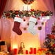 thumbnail image 2 of Clear Medias navideñas de 18 pulgadas, bolsa de regalo a cuadros con lentejuelas para árbol, chimenea, decoración de fiesta familiar, 2 of 5