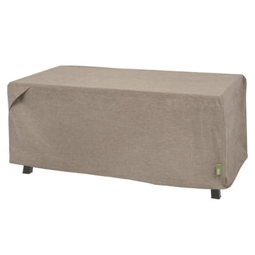 Modern Leisure Garrison Patio Ottoman Cover, Waterproof, 48"L x 25"W x 18"H, Sandstone