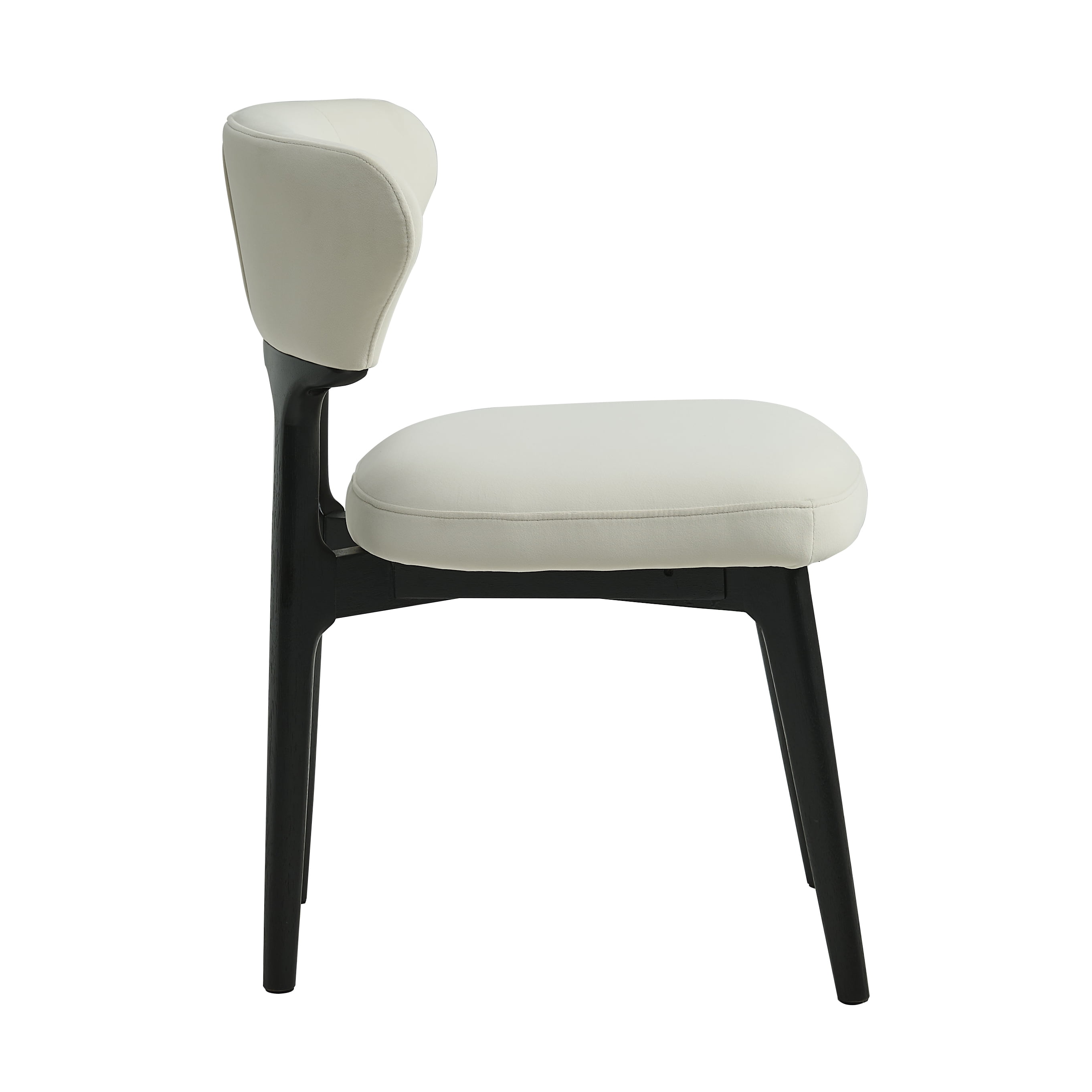 Noble House Solid Wood Dining Chairs Set of 4 Black Modern Upholstered Dining Room Chair