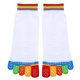 thumbnail image 2 of Calcetines de algodón con dedos de los pies coloridos y calientes con puntos antideslizantes de silicona para ejercicios de yoga y gimnasio (blanco), 2 of 4