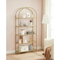 thumbnail image 6 of VASAGLE 5-Tier Gold Bookshelf Display Storage Shelf Modern Bookcase with Metal Frame for Bedroom Living Room Golden, 6 of 8
