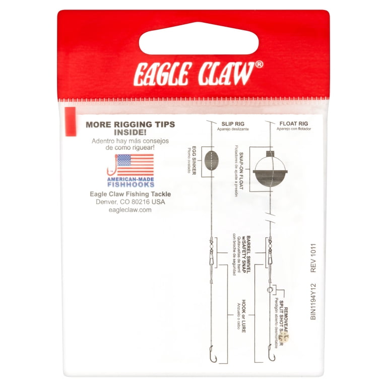 eagle claw offset fishing hooks 4 0 Straight Eye Plain Shank Hook Weedless hooks allow anglers to work their presentations around cover more efficiently. (100) Eagle Claw Lazer Circle