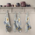 thumbnail image 5 of WOBOGO Vintage Blue Peacock Kitchen Towel 1 Piece Large Cotton Dishcloth Premium Absorbency Set with Hanging Loop, 5 of 7