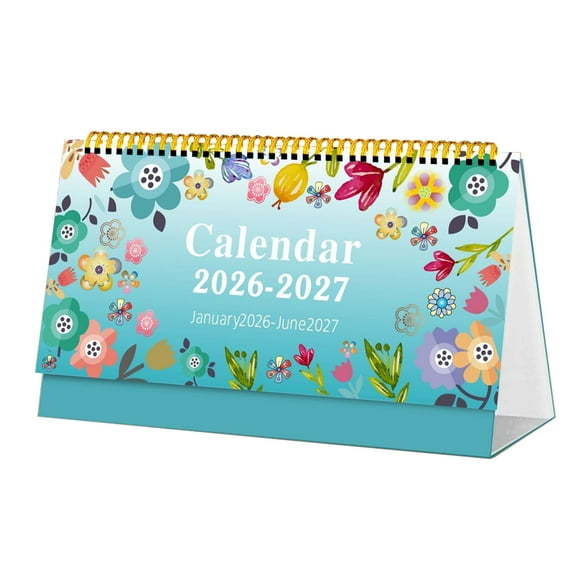 18 Months Desk Calendar With Daily Grids And To Do List, Vertical Flip Calendar On Thick Cardboard Stand For Home Office, 2026 2027 Calendar With Holiday Reminders