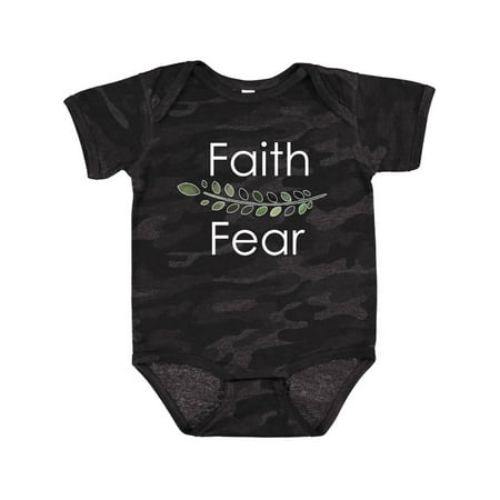 

Inktastic Faith Over Fear with Laurels Boys or Girls Baby Bodysuit