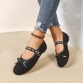 thumbnail image 4 of Women's Flat Shoes, Round Toe Ballet Flats Comfortable Casual Shoes with Bow Accent and Metal Buckle for Spring Work Daily Outdoors, 4 of 8