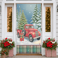thumbnail image 3 of Red Truck Christmas Banner Snow Tree Lights for Holiday Decoration Winter Party Outdoor, 3 of 9