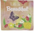 thumbnail image 4 of Northlight Life is Beautiful Pink Floral Outdoor House Flag 28" x 40", 4 of 7