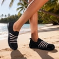 thumbnail image 3 of Barefoot Water Shoes Women Athletic Workout Gym Beach Swim Sneakers Travel Pool Sand Quick Drying Running Non Slip Slip on Footwear Black Size 6, 3 of 5