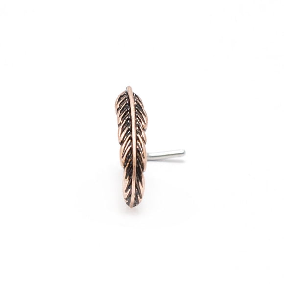 Nose Rings Stud L-Shaped Leaf Surgical Stainless Steel 20G Body Jewelry Online
