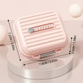 thumbnail image 3 of Pill Organizer With Multiple Compartments for Weekly Use Pill Box Portable Medication Organizer Box for Home Peach 7.8cm x 7.2cm x 3.5cm, 3 of 10