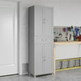 thumbnail image 2 of Systembuild Evolution Lory Framed Storage Cabinet with Drawer, Dove Gray, 2 of 12