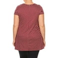 thumbnail image 4 of Women's Plus Size Side Pockets Polka Dot Short Sleeves Relaxed Tunic Top, 4 of 4